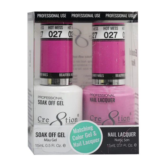 Creation Soak Off Gel Matching Pair 0.5oz 027 HOT MESS