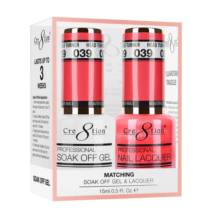 Creation Soak Off Gel Matching Pair 0.5oz 039 HEAD TURNER (NEON)