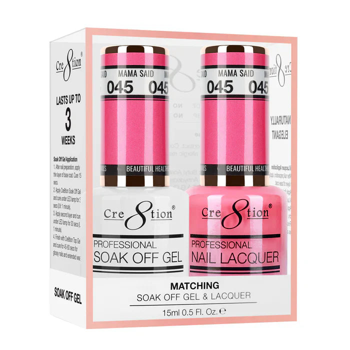 Creation Soak Off Gel Matching Pair 0.5oz 045 MAMA SAID