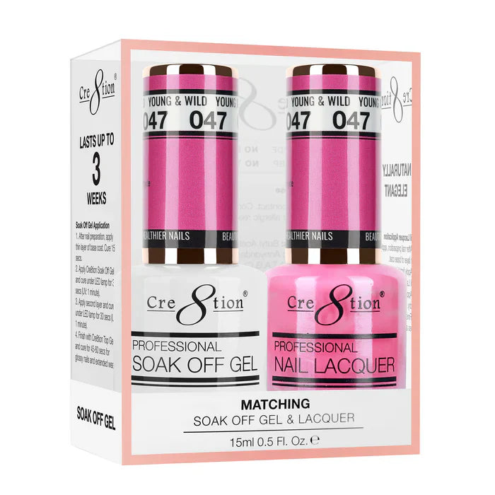 Creation Soak Off Gel Matching Pair 0.5oz 047 YOUNG AND WILD