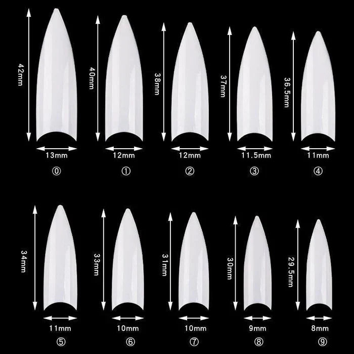 Creation Special Shape - 12 Wide Stiletto 500 pcs./box Natural