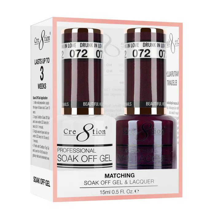 Creation Soak Off Gel Matching Pair 0.5oz 072 DRUNK IN LOVE