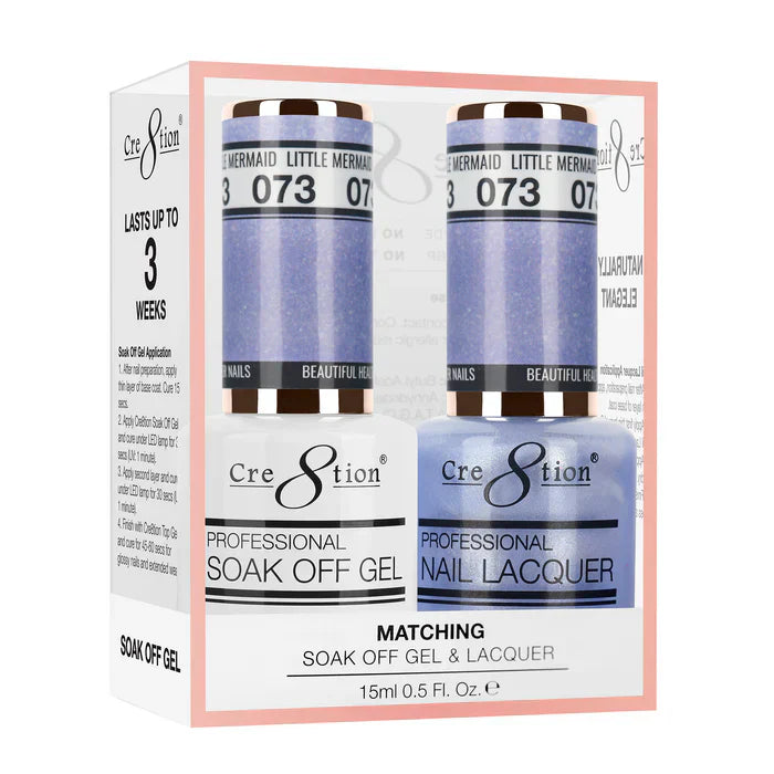Creation Soak Off Gel Matching Pair 0.5oz 073 LITTLE MERMAID (SHIMMERY)