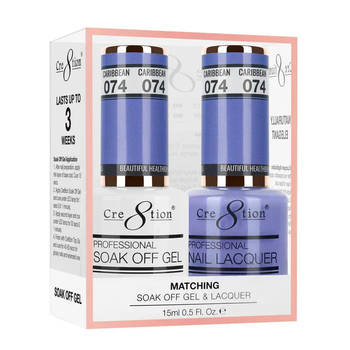 Creation Soak Off Gel Matching Pair 0.5oz 074 CARIBBEAN
