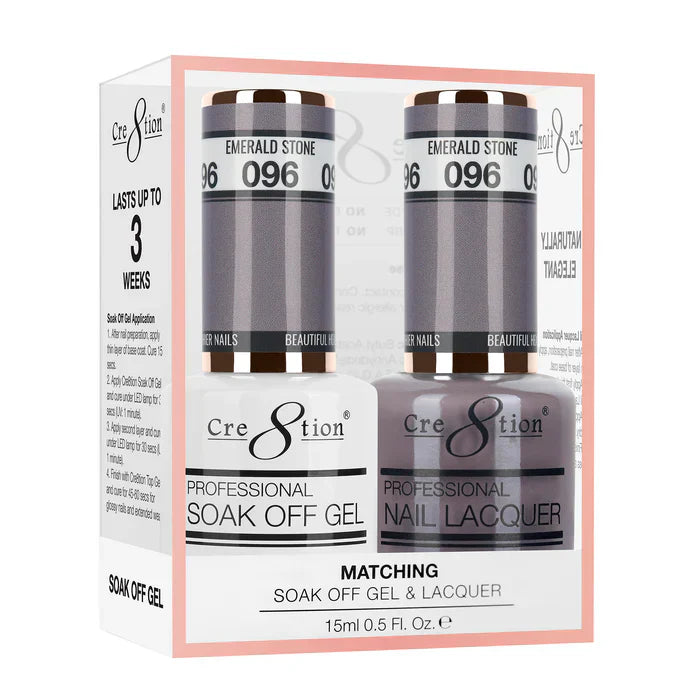 Creation Soak Off Gel Matching Pair 0.5oz 096 EMERALD STONE
