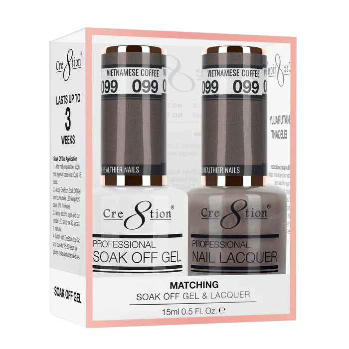 Creation Soak Off Gel Matching Pair 0.5oz 099 VIETNAMESE COFFEE
