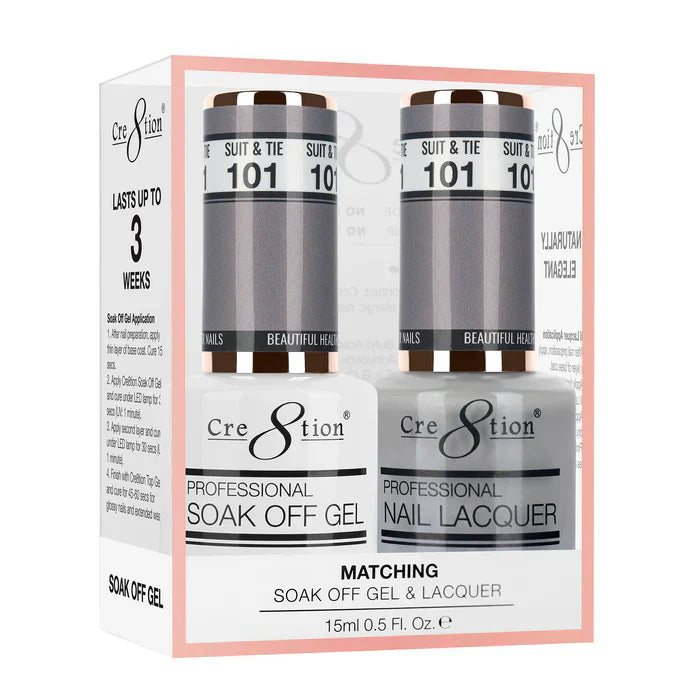 Creation Soak Off Gel Matching Pair 0.5oz 101 SUIT & TIE