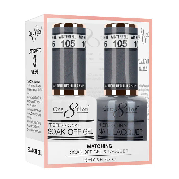 Creation Soak Off Gel Matching Pair 0.5oz 105 WINTERFELL