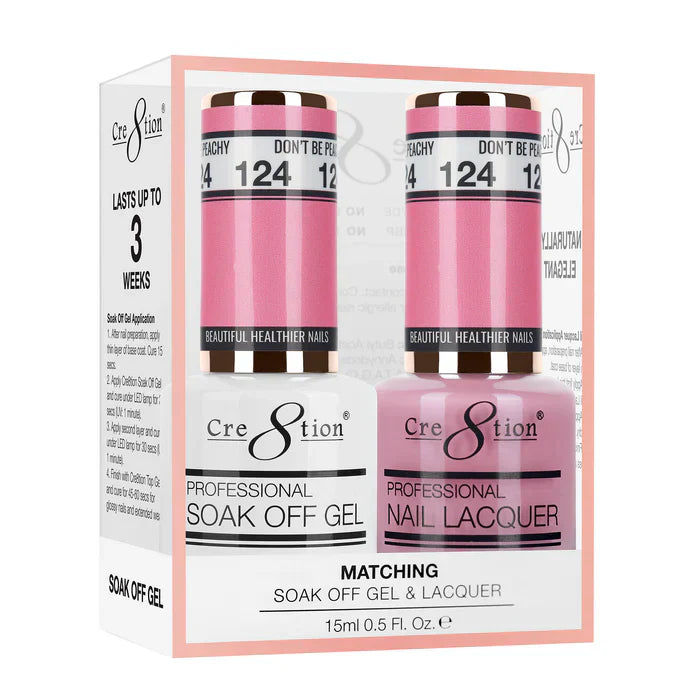 Creation Soak Off Gel Matching Pair 0.5oz 124 DON’T BE PEACHY