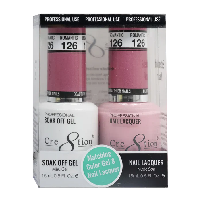 Creation Soak Off Gel Matching Pair 0.5oz 126 ROMANTIC