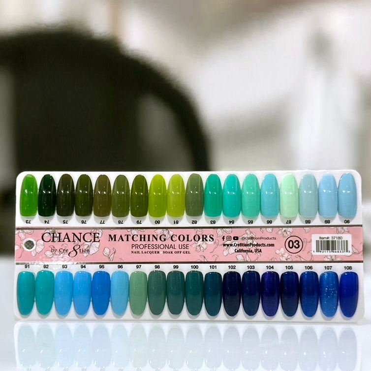 Chance Matching Duo 0.5oz - Tip 03 - 36 Colors ( #073 - #108 ) Green & Blue Shades