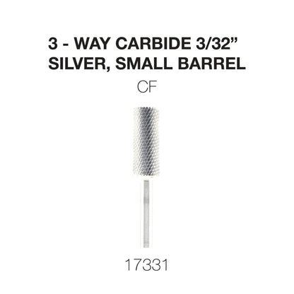 Cre8tion 3-Way Carbide Silver, Small Barrel 3/32"