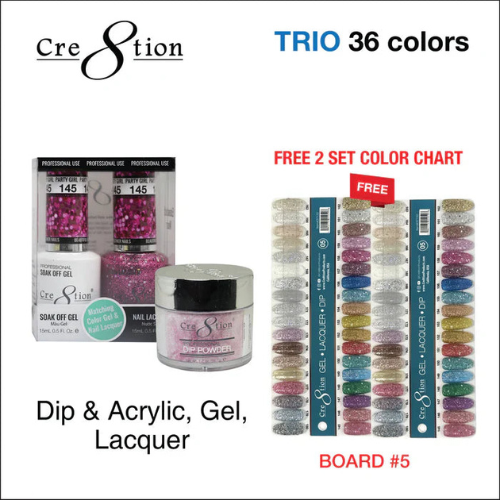 Creation Matching Color - 36 colors Board 5 #145-#180 w/ 2 Color Chart Trio