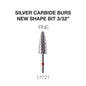 Cre8tion Silver Carbide Burs - New Shape Bit - Fine 3/32'
