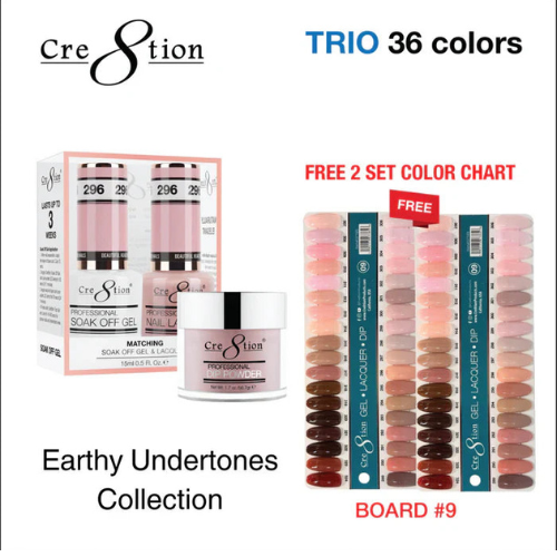Creation Matching Color - Earthy Undertones Collection - 36 Colors w/ 2 Color Chart Trio