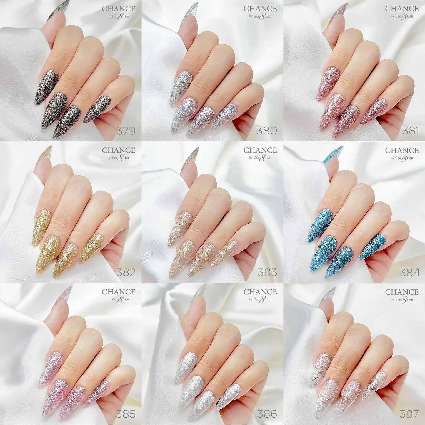 Chance Soak Off Gel 0.5oz - 36 Colors ( #361 - #396 ) Diamond Dust Collection