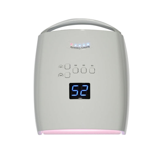 WHITE Cordless Rechargeable UV/LED Lamp — PINK LIGHT