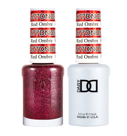 DND Gel & Polish Duo 677 Red Ombre