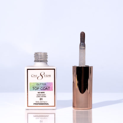 Cre8tion Glitter Top Coat 0.5oz 02