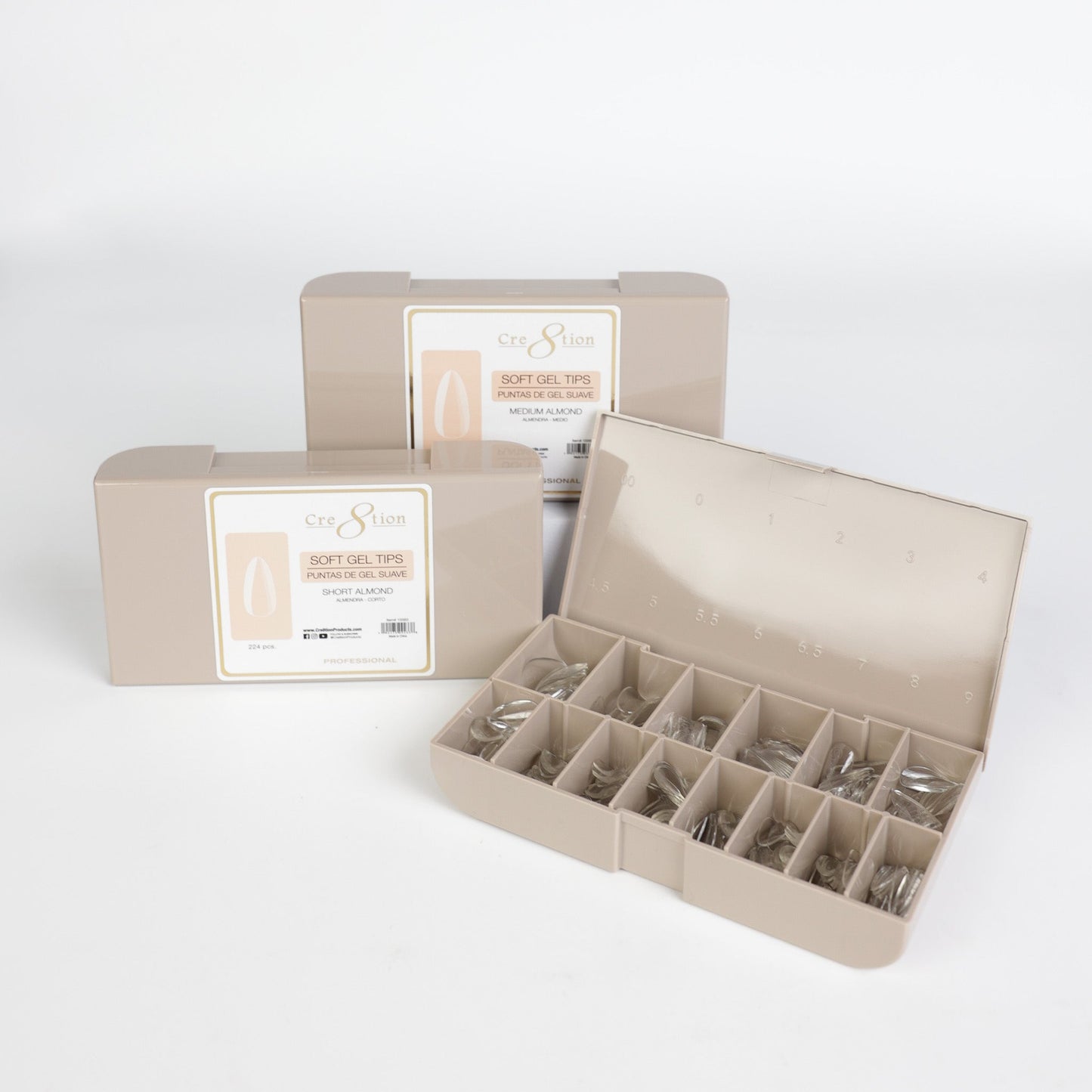 Cre8tion Soft Gel Tips - Almond 224pcs