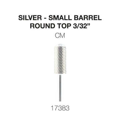 Cre8tion Silver Carbide- Small Barrel-Round Top- 3/32"