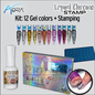 Aora Kit/14pcs - Liquid Chrome Stamp 12 colors