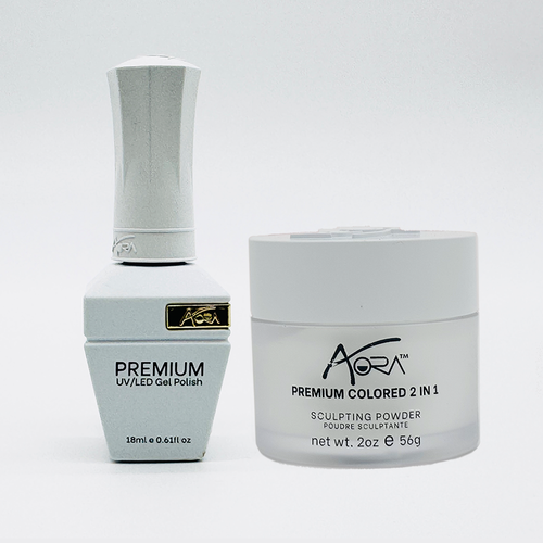 Aora 2in1   Gel + Dip Acrylic -#07 - White On Rice