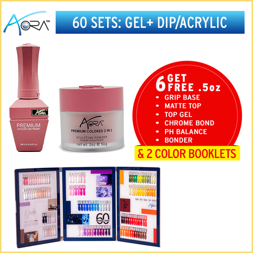 Aora 2in1 COMBO SUPER MATCH - Gel + Dip Acrylic #01 - #60
