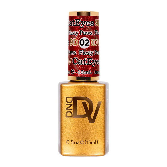DND Diva 9D Cat Eye Glassball Gel Polish Collection - 02 - Fiesty Paws 15ml