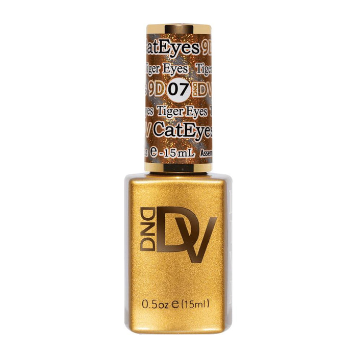 DND Diva 9D Cat Eye Glassball Gel Polish Collection - 07 - Tiger Eyes 15ml