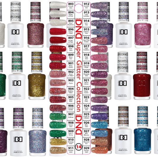 DND Super Glitter Gel & Polish TIP 14 ( 36 colors )
