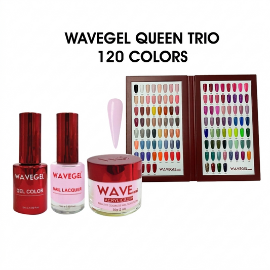 WAVEgel QUEEN Collection: (3in1 ) 120 colors Trio combo. free 2 color books
