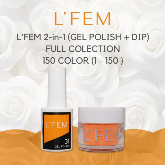 L'FEM 2in1 ( Gel Polish + Dip ) Full Colection 150 Color ( #1 - #150 )