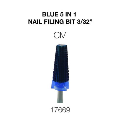 Creation Blue 5 in 1 Nail Filing Bit 3/32"