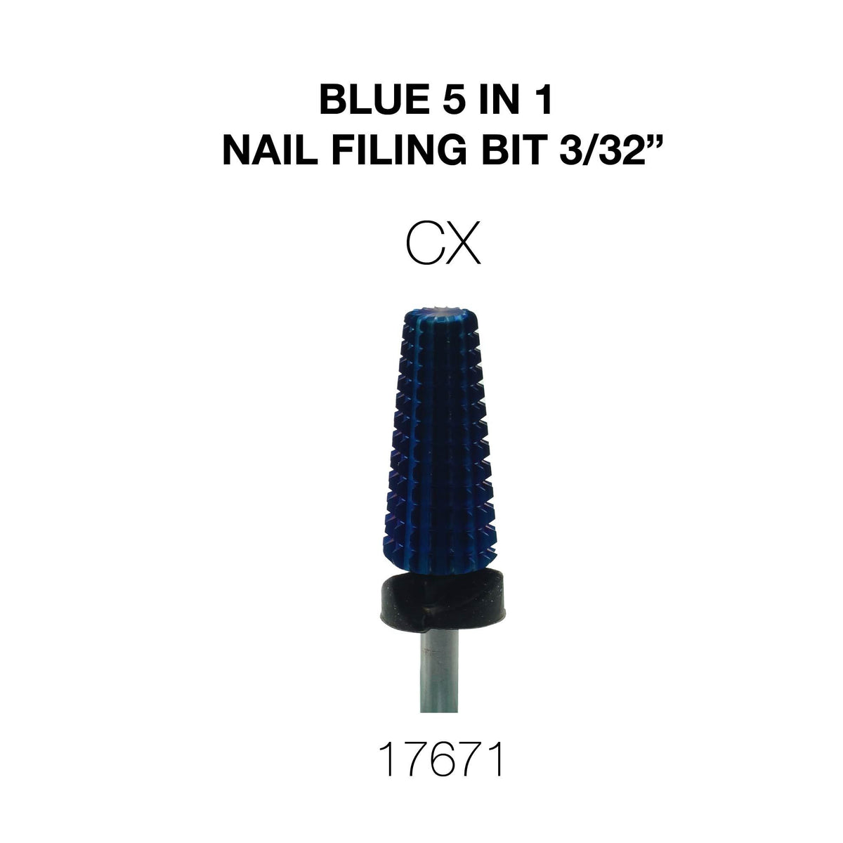 Creation Blue 5 in 1 Nail Filing Bit 3/32"