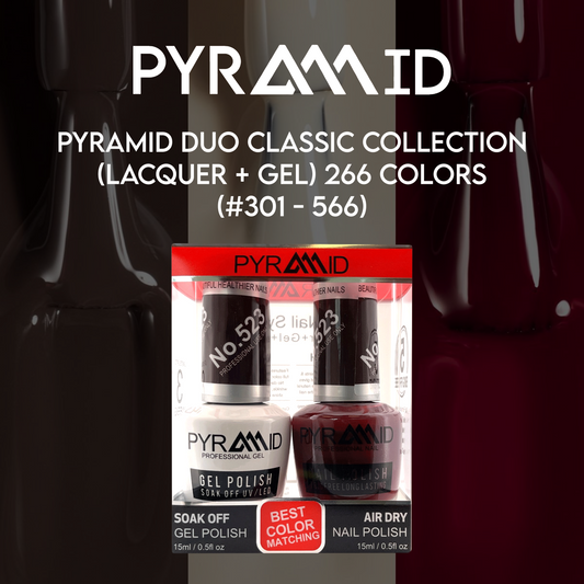Pyramid Duo Matching 288 Colors ( #301 - #566 + 12 Holos + 10 Neon )