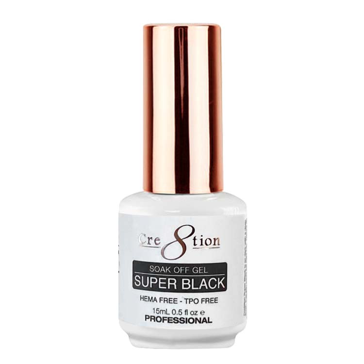 Creation Soak Off Gel 0.5oz - Super Black Hema Free & TPO Free