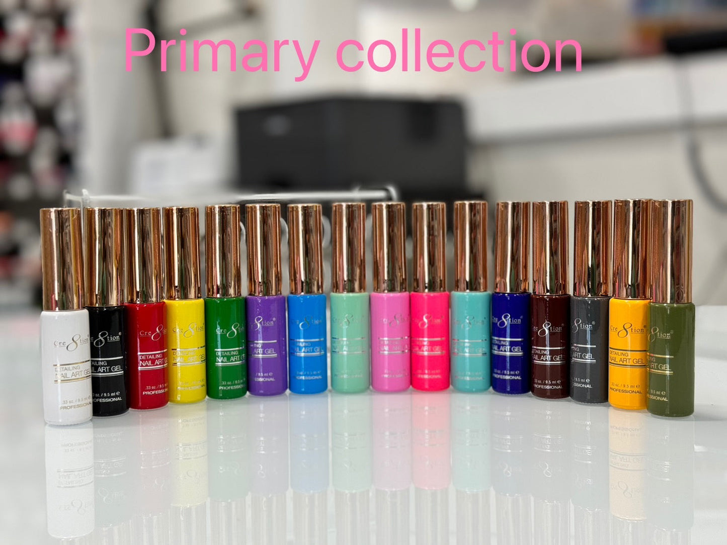 Creation Detailing Nail Art Gel - Full set 93 colors w/ 1 Set Color Chart, 12 Top Diamond 0.5oz & 1 Detailing Gel Holder