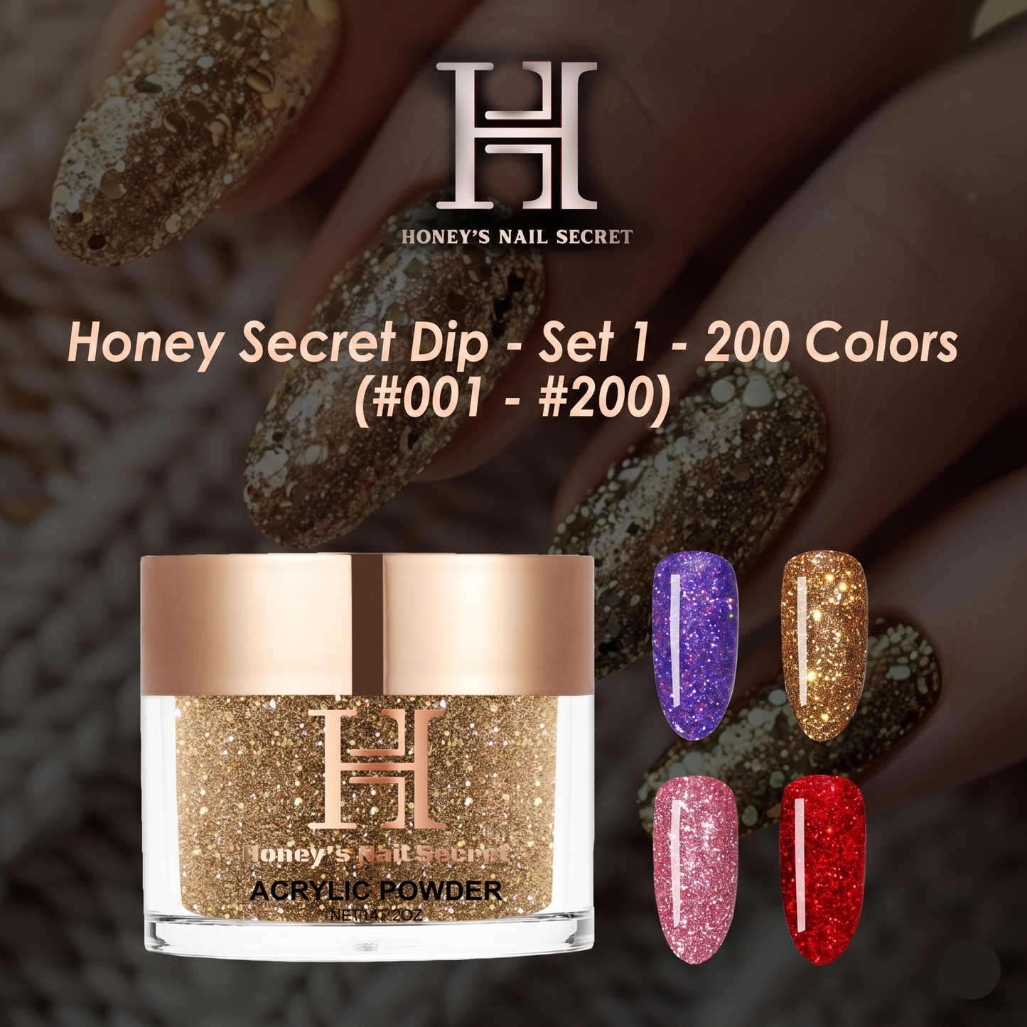 Honey Secret Dip Set 1 - 200 Colors (#001 - #200)
