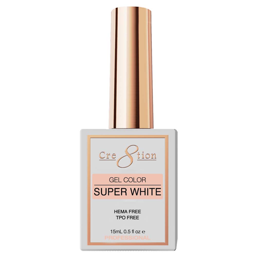 Creation Soak Off Gel - Super White 0.5oz (HEMA/TPO Free)
