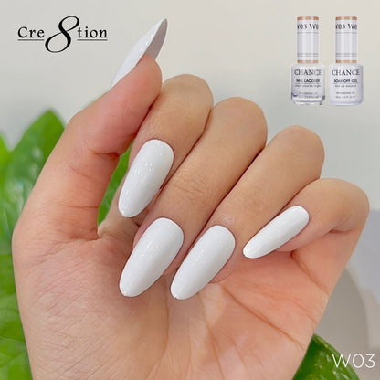 Chance Gel & Nail Lacquer Duo 0.5oz W03 - Shade of White Collection