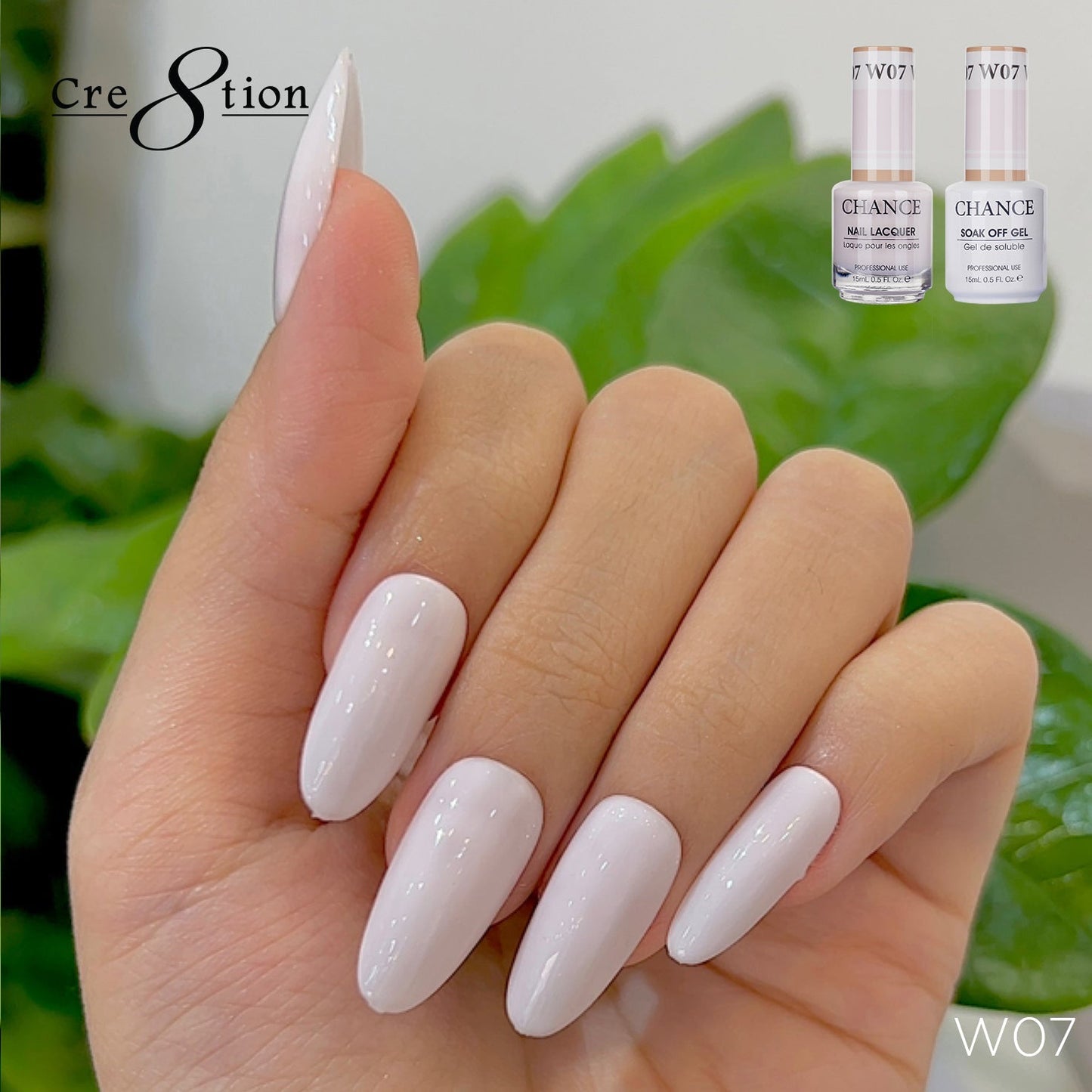 Chance Gel & Nail Lacquer Duo 0.5oz W07 - Shade of White Collection