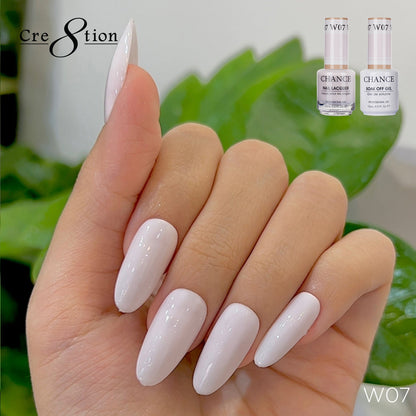 Chance Gel & Nail Lacquer Duo 0.5oz W07 - Shade of White Collection
