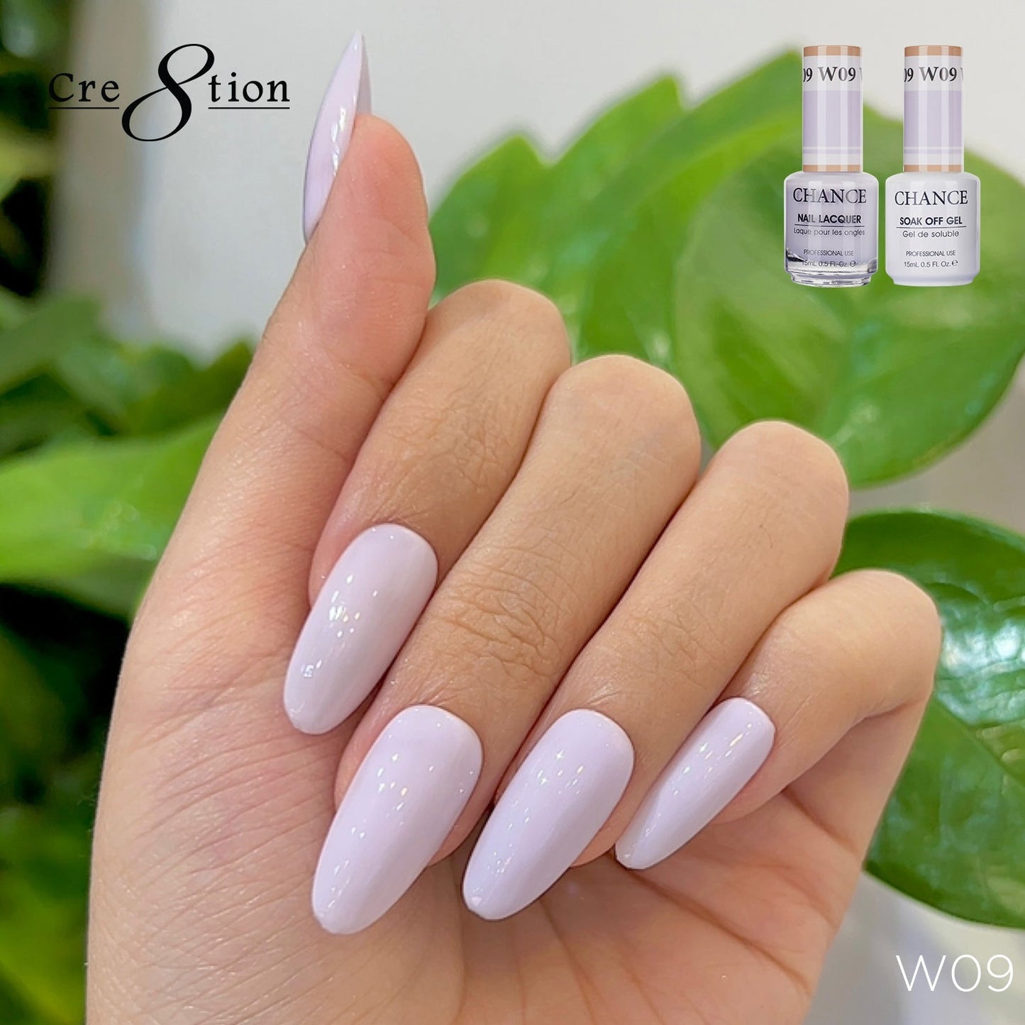 Chance Gel & Nail Lacquer Duo 0.5oz W09 - Shade of White Collection