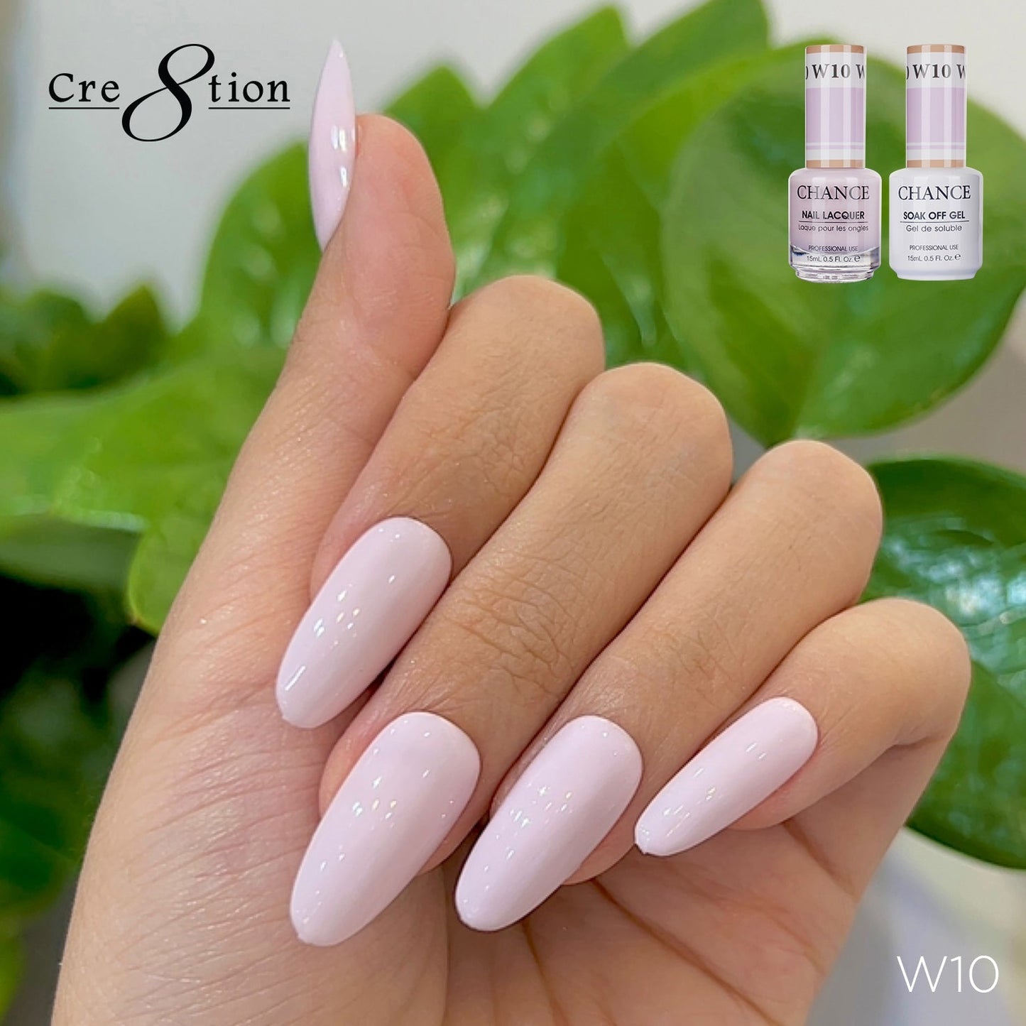 Chance Gel & Nail Lacquer Duo 0.5oz W10 - Shade of White Collection