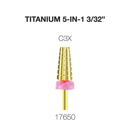 Cre8tion Titanium 5 in 1 Nail Filing Bit 3/32"