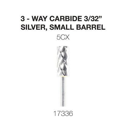Cre8tion 3-Way Carbide Silver, Small Barrel 3/32"