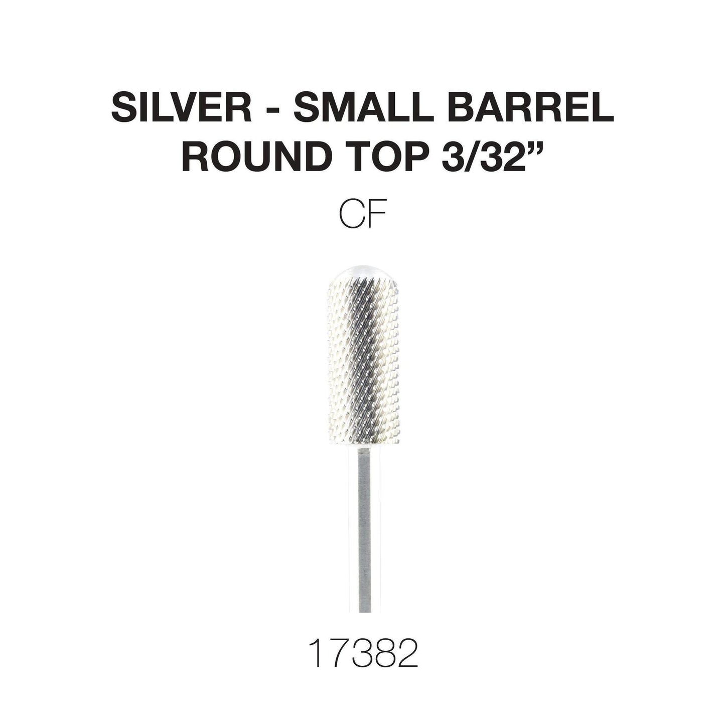 Cre8tion Silver Carbide- Small Barrel-Round Top- 3/32"
