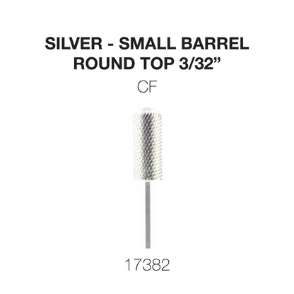 Cre8tion Silver Carbide- Small Barrel-Round Top- 3/32"