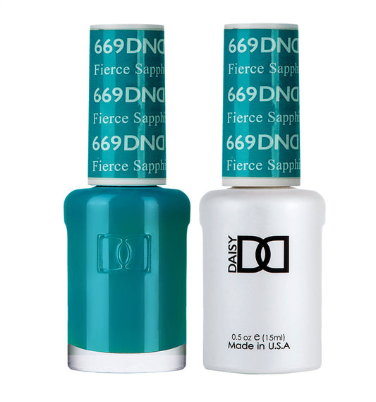 DND Gel & Polish Duo 669 Fierce Sapphire